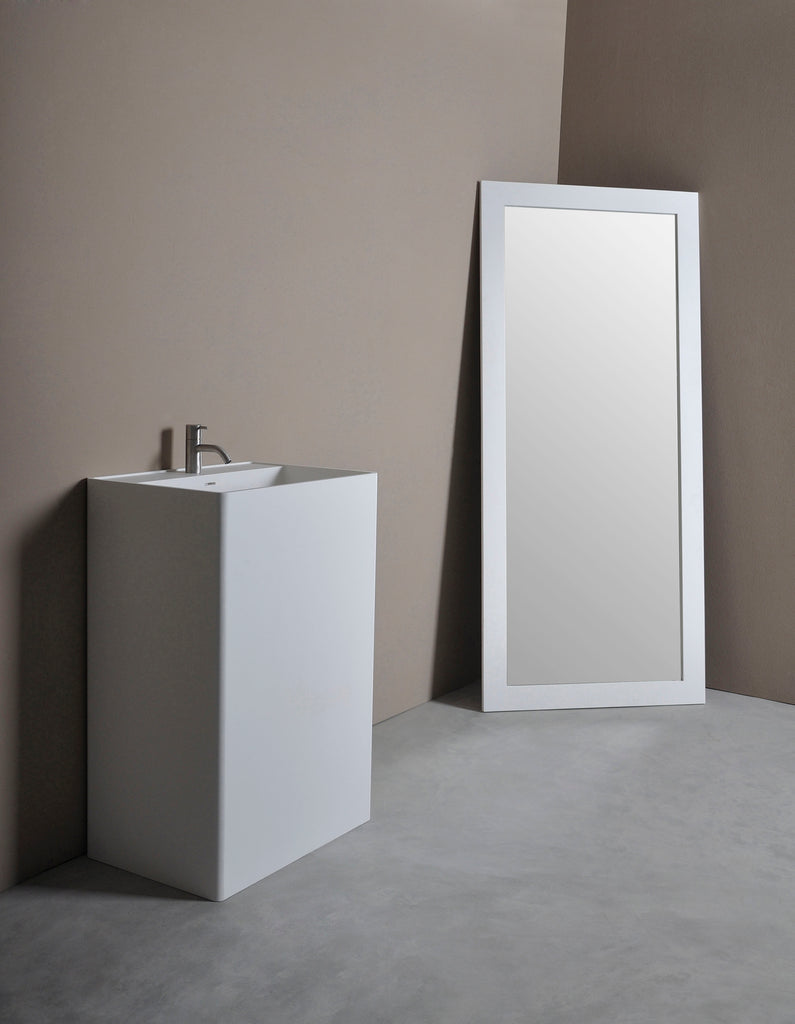 INFINITE | Bassano P 60 Pedestal Washbasin | INFINITE Solid Surfaces