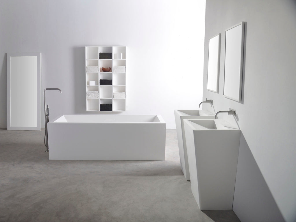 INFINITE | Salina P 55 | Pedestal Washbasins | INFINITE Solid Surfaces