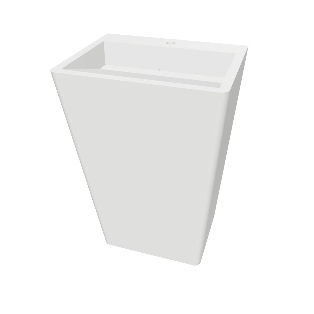 INFINITE | Salina P 55 | Pedestal Washbasins | INFINITE Solid Surfaces