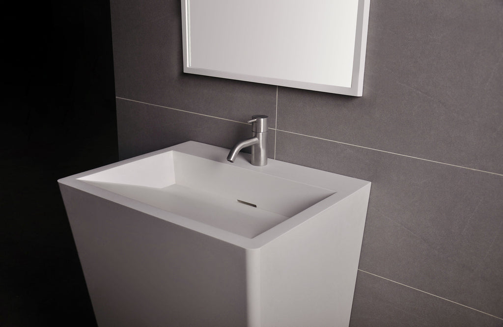 INFINITE | Salina P 55 | Pedestal Washbasins | INFINITE Solid Surfaces