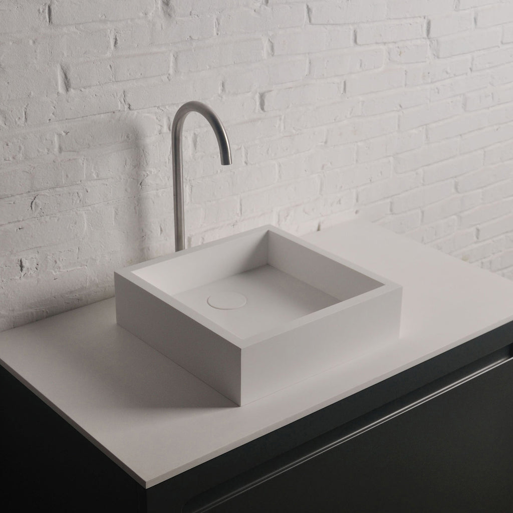 INFINITE | CUBE 35 Overcounter Washbasin | INFINITE Solid Surfaces