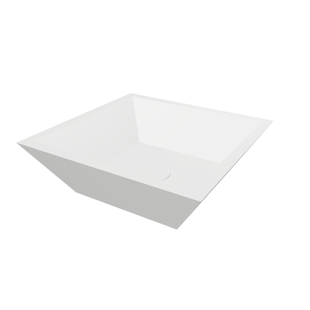 INFINITE | CUBE 40 Overcounter Washbasin | INFINITE Solid Surfaces