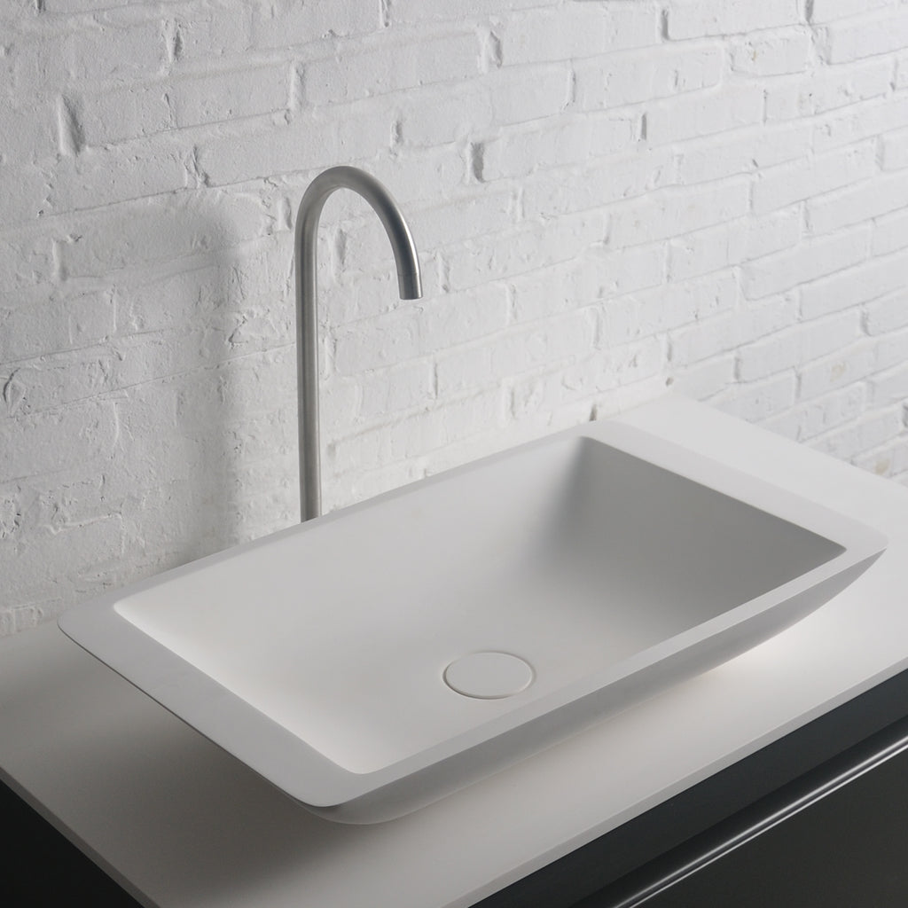 INFINITE | Bari RR 80 Overcounter Washbasin | INFINITE Solid Surfaces