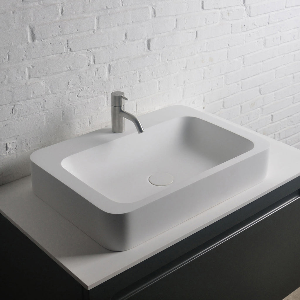 INFINITE | Bari Deck 60 Overcounter Washbasin | INFINITE Solid Surfaces