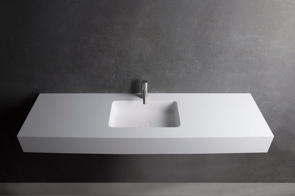 INFINITE | Vesta WM 140 | Wall Mount Washbasin | INFINITE Solid Surfaces