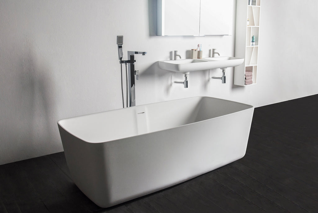 INFINITE | Niagara (Rounded Rectangle) 168 Bathtub | INFINITE Solid Surfaces