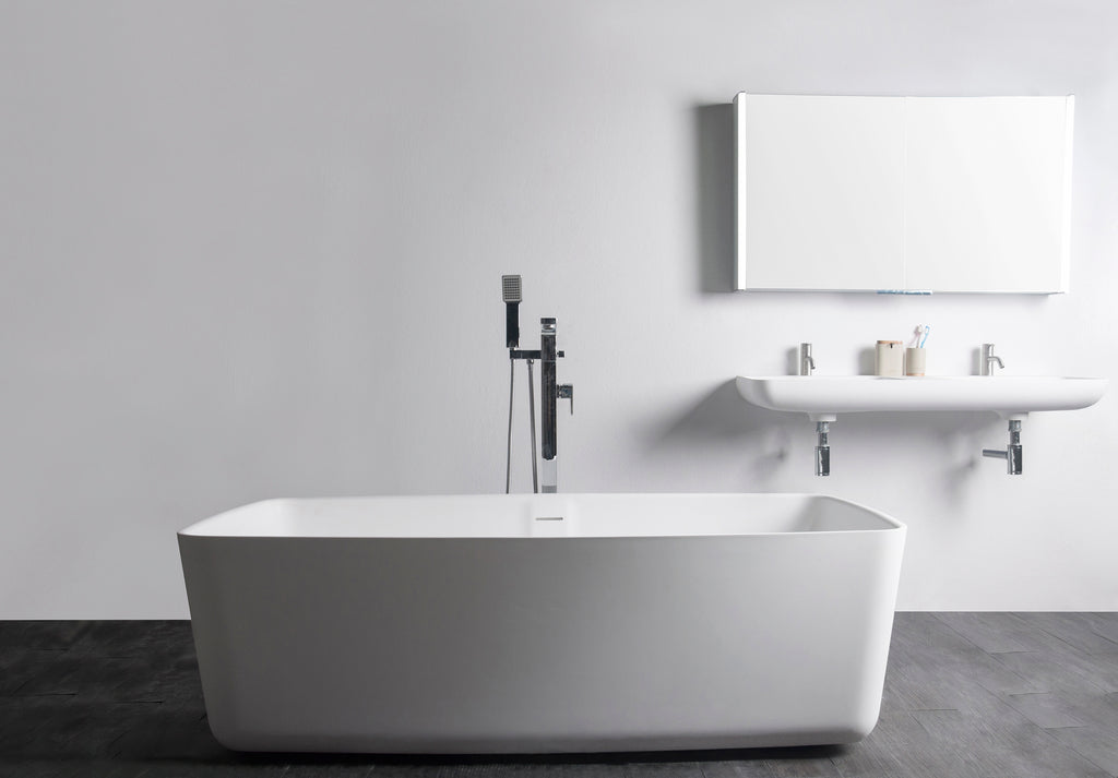 INFINITE | Niagara (Rounded Rectangle) 168 Bathtub | INFINITE Solid Surfaces