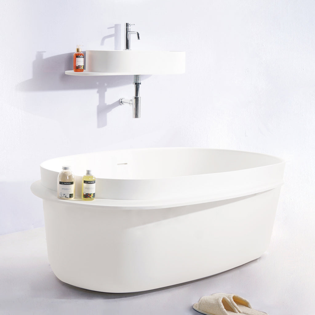 INFINITE | Captop 8.1 Wall Mount Washbasin | INFINITE Solid Surfaces