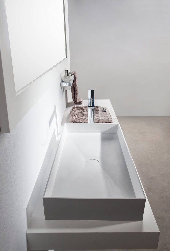 INFINITE | Super Thin Edge R 75 | Overcounter Washbasin | INFINITE Solid Surfaces