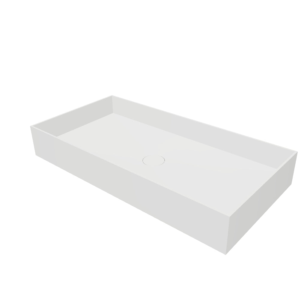 INFINITE | Super Thin Edge R 75 | Overcounter Washbasin | INFINITE Solid Surfaces