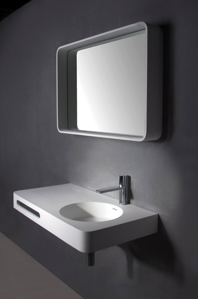 INFINITE | Cirque WM 75R | Wall Mount Washbasin | INFINITE Solid Surfaces