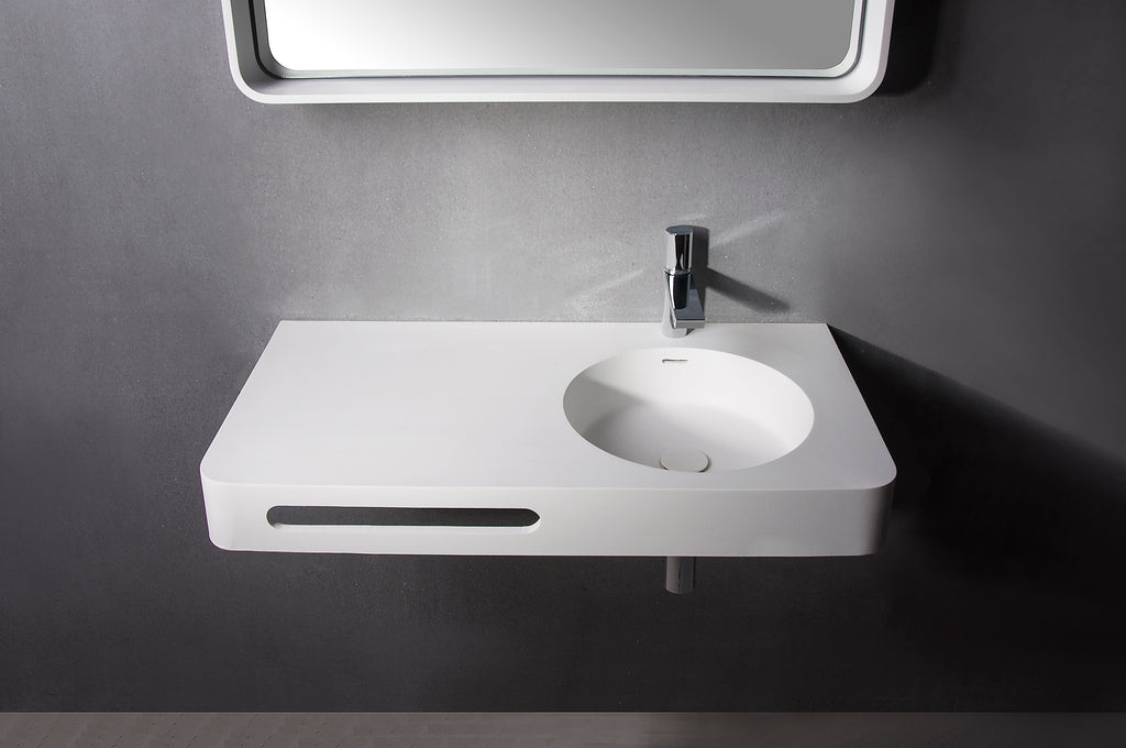 INFINITE | Cirque WM 75R | Wall Mount Washbasin | INFINITE Solid Surfaces