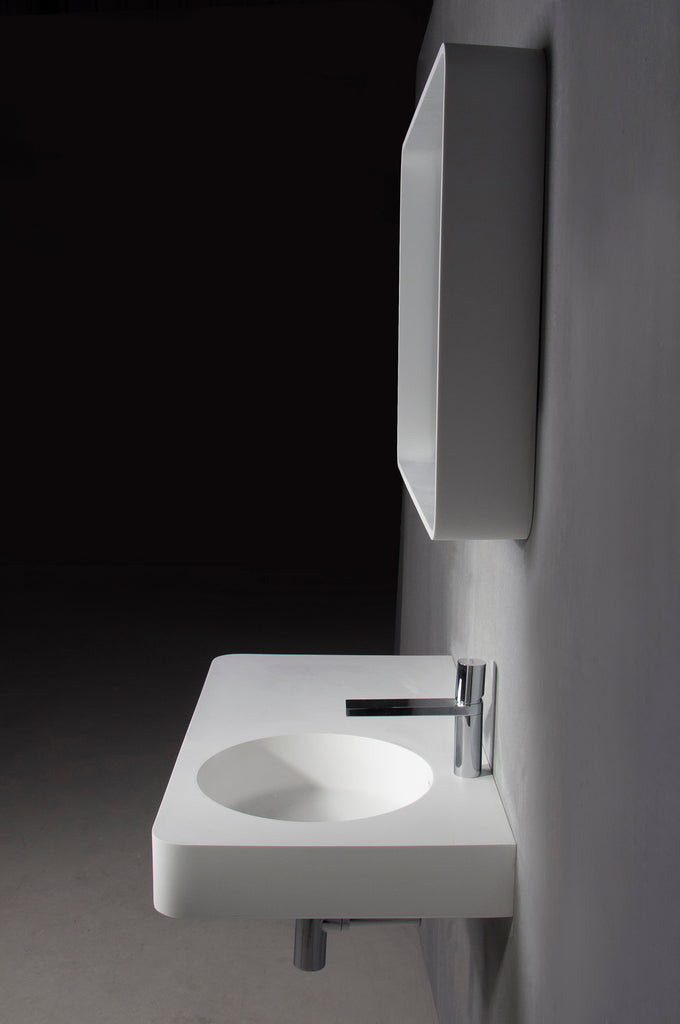 INFINITE | Cirque WM 75R | Wall Mount Washbasin | INFINITE Solid Surfaces