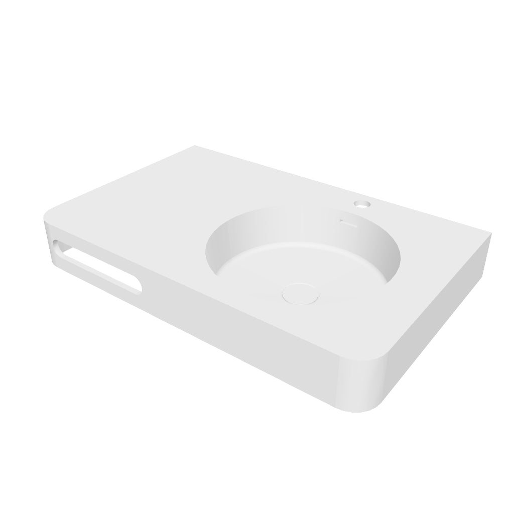 INFINITE | Cirque WM 75R | Wall Mount Washbasin | INFINITE Solid Surfaces