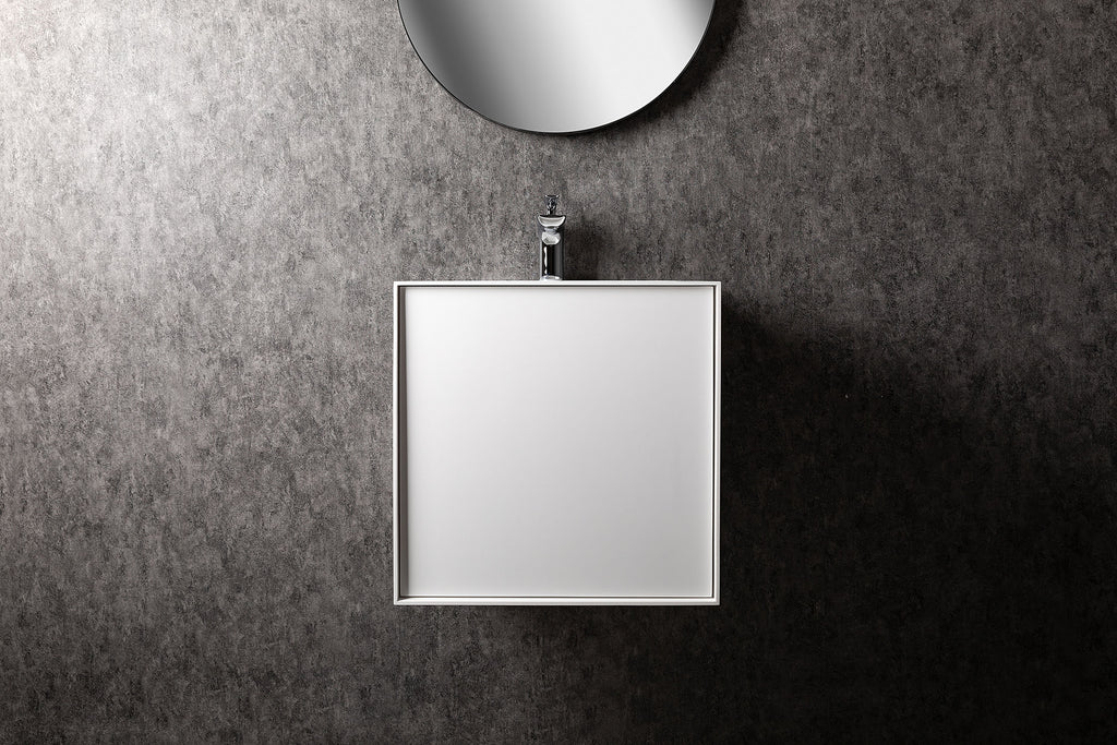 INFINITE | Vesta WM 50 with Drawer | Wall Mount Washbasin | INFINITE Solid Surfaces