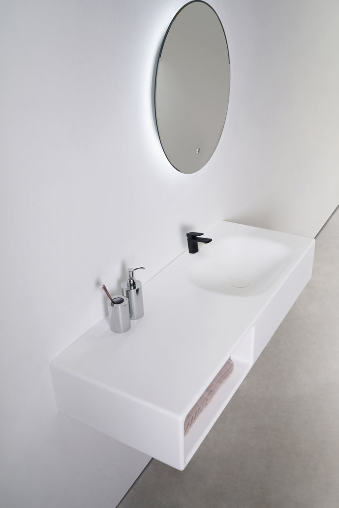 INFINITE | Spio WM 100R with Shelf | INFINITE Solid Surfaces