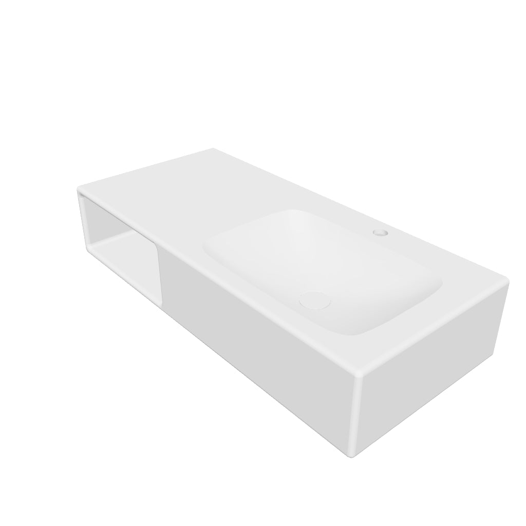 INFINITE | Spio WM 100R with Shelf | INFINITE Solid Surfaces