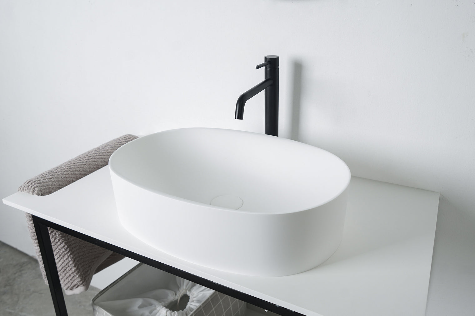 INFINITE | Solidcliff 50 | Overcounter Washbasin | INFINITE Solid Surfaces
