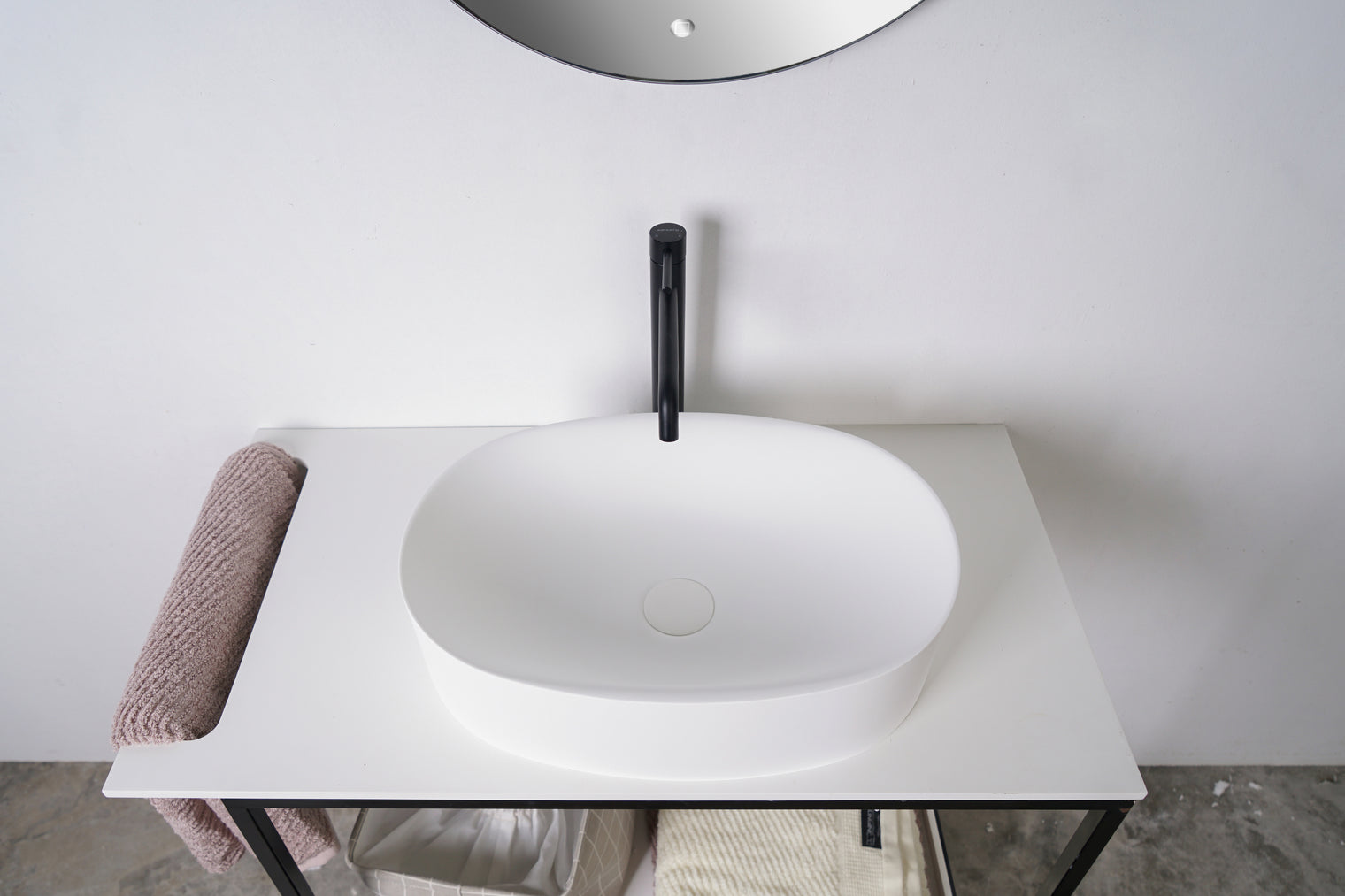 INFINITE | Solidcliff 50 | Overcounter Washbasin | INFINITE Solid Surfaces