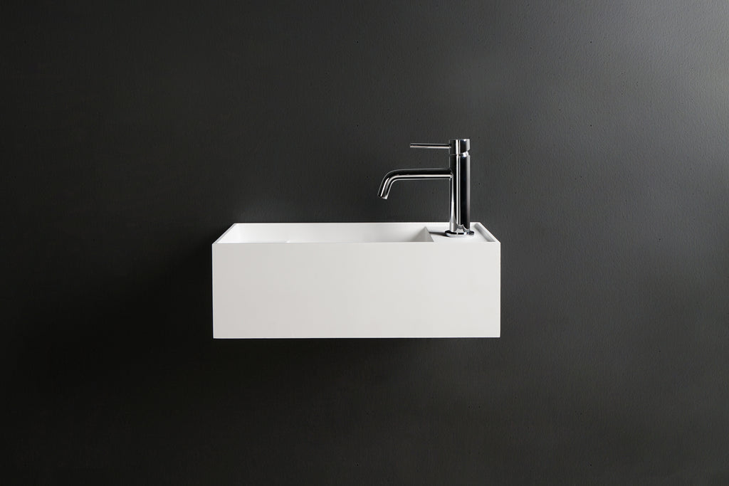 INFINITE | CUBE-X WM 45 | Wall Mount Washbasin | INFINITE Solid Surfaces