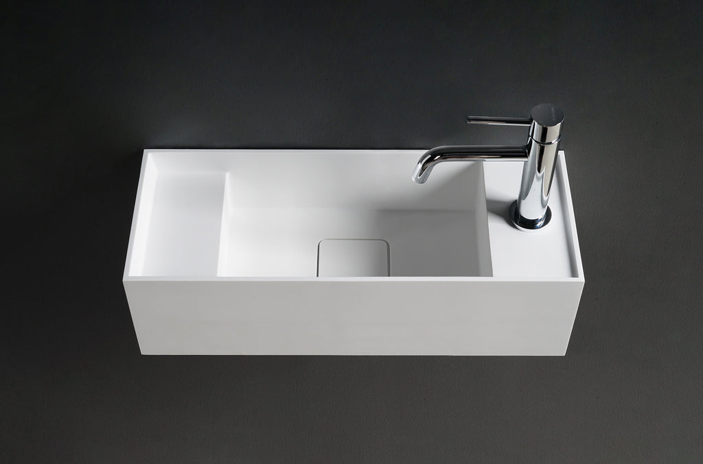 INFINITE | CUBE-X WM 55 | Wall Mount Washbasin | INFINITE Solid Surfaces