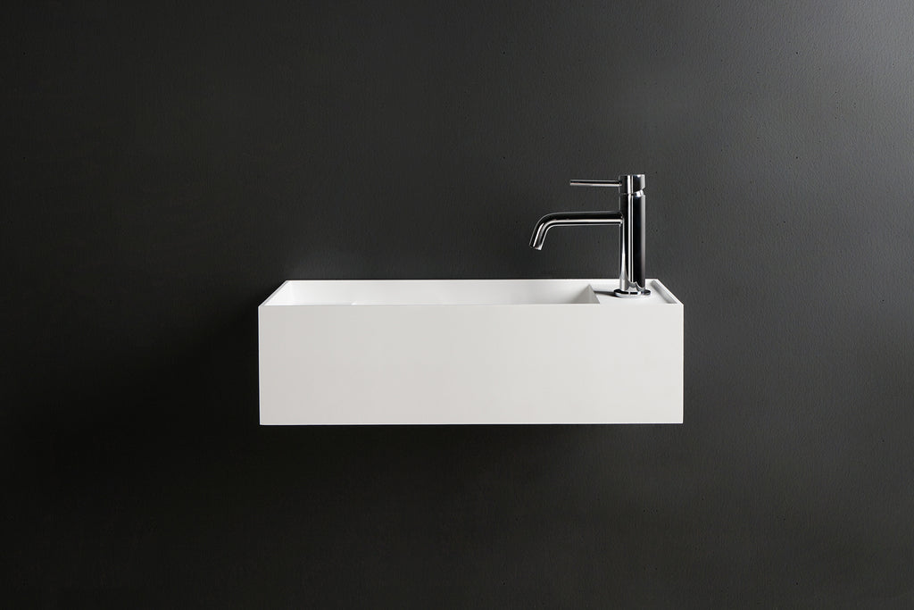 INFINITE | CUBE-X WM 55 | Wall Mount Washbasin | INFINITE Solid Surfaces