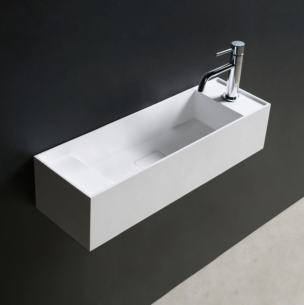 INFINITE | CUBE-X WM 65 | Wall Mount Washbasin | INFINITE Solid Surfaces