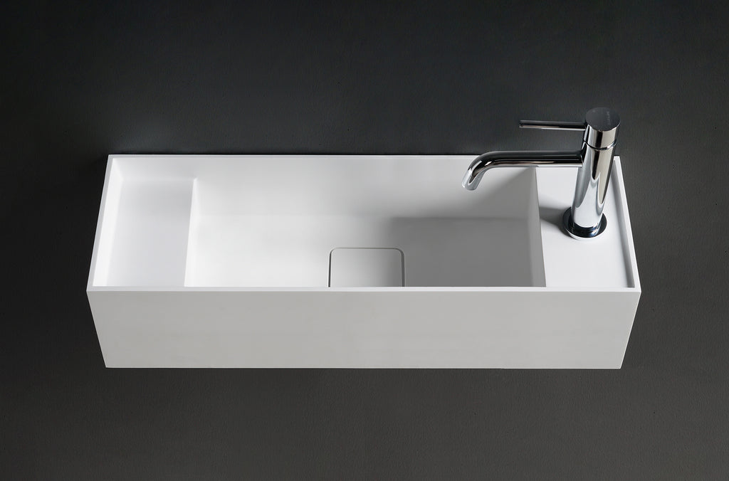 INFINITE | CUBE-X WM 65 | Wall Mount Washbasin | INFINITE Solid Surfaces