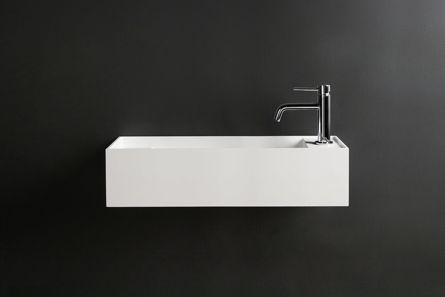 INFINITE | CUBE-X WM 65 | Wall Mount Washbasin | INFINITE Solid Surfaces