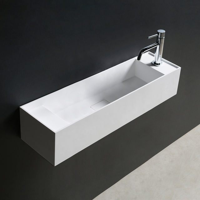 INFINITE | CUBE-X WM 75 | Wall Mount Washbasin | INFINITE Solid Surfaces