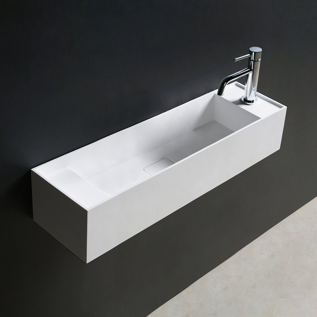 INFINITE | CUBE-X WM 75 | Wall Mount Washbasin | INFINITE Solid Surfaces