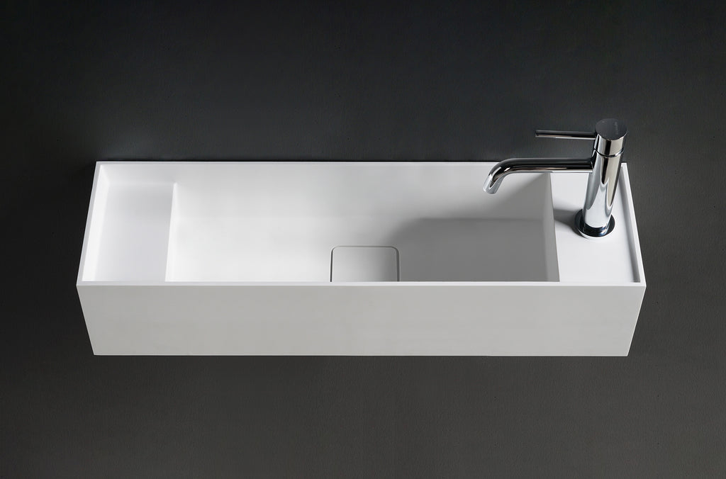 INFINITE | CUBE-X WM 75 | Wall Mount Washbasin | INFINITE Solid Surfaces