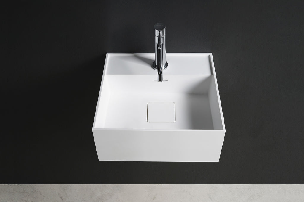 INFINITE | CUBE-X WM 30 | Wall Mount Washbasin | INFINITE Solid Surfaces