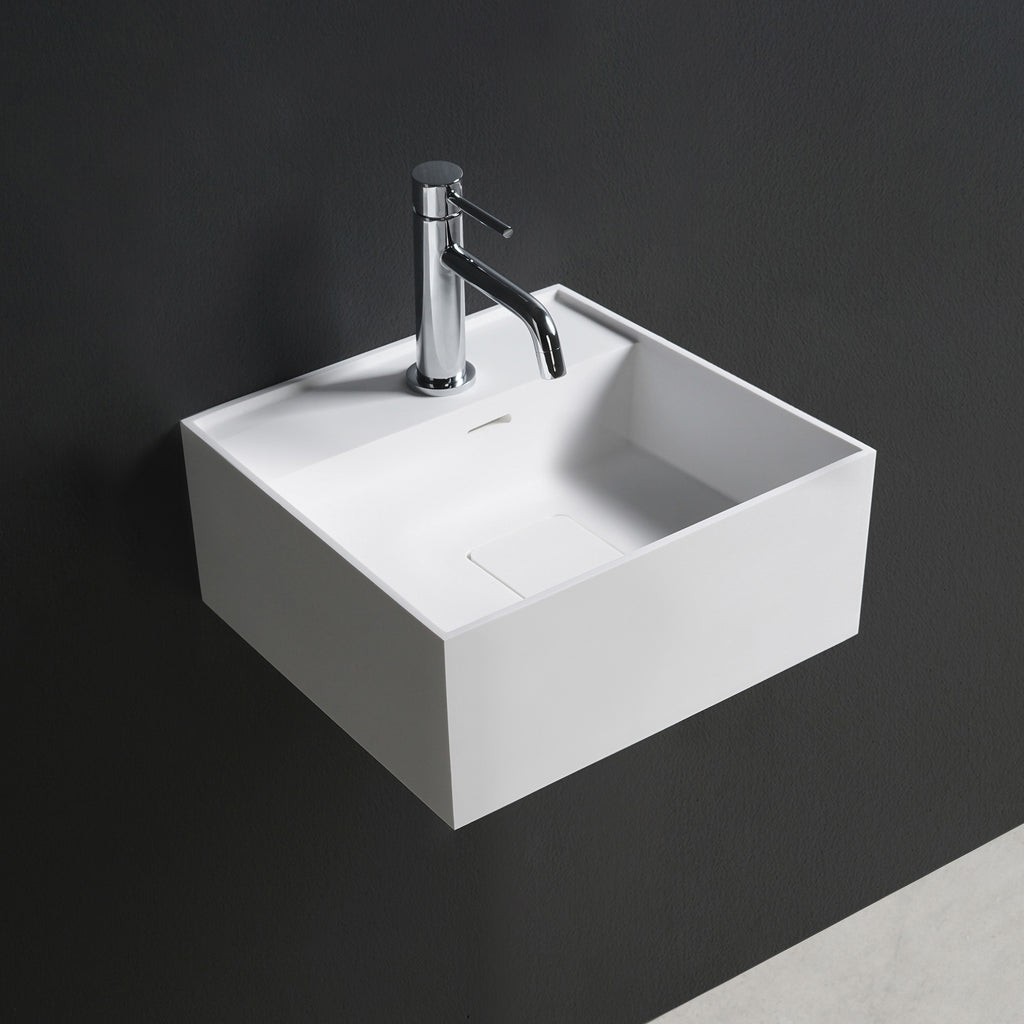 INFINITE | CUBE-X WM 30 | Wall Mount Washbasin | INFINITE Solid Surfaces