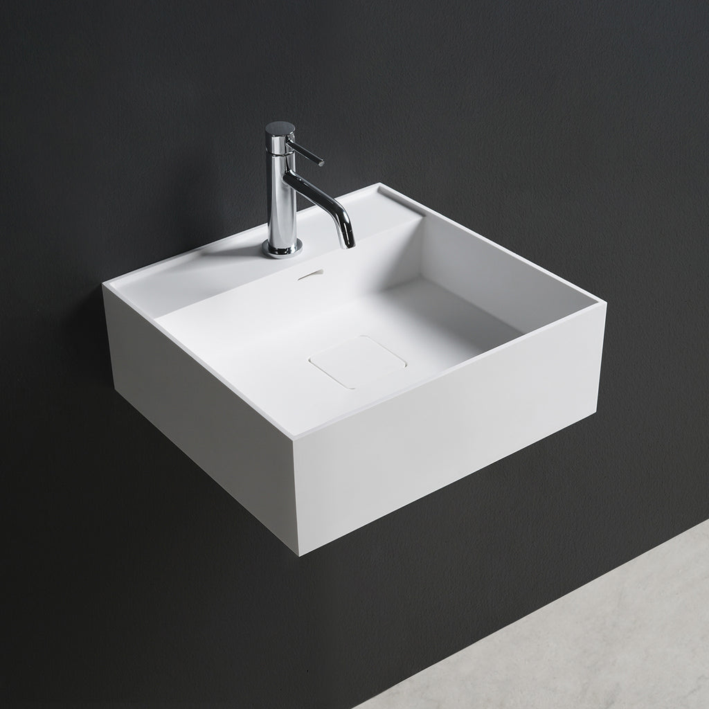 INFINITE | CUBE-X WM 40 | Wall Mount Washbasin | INFINITE Solid Surfaces