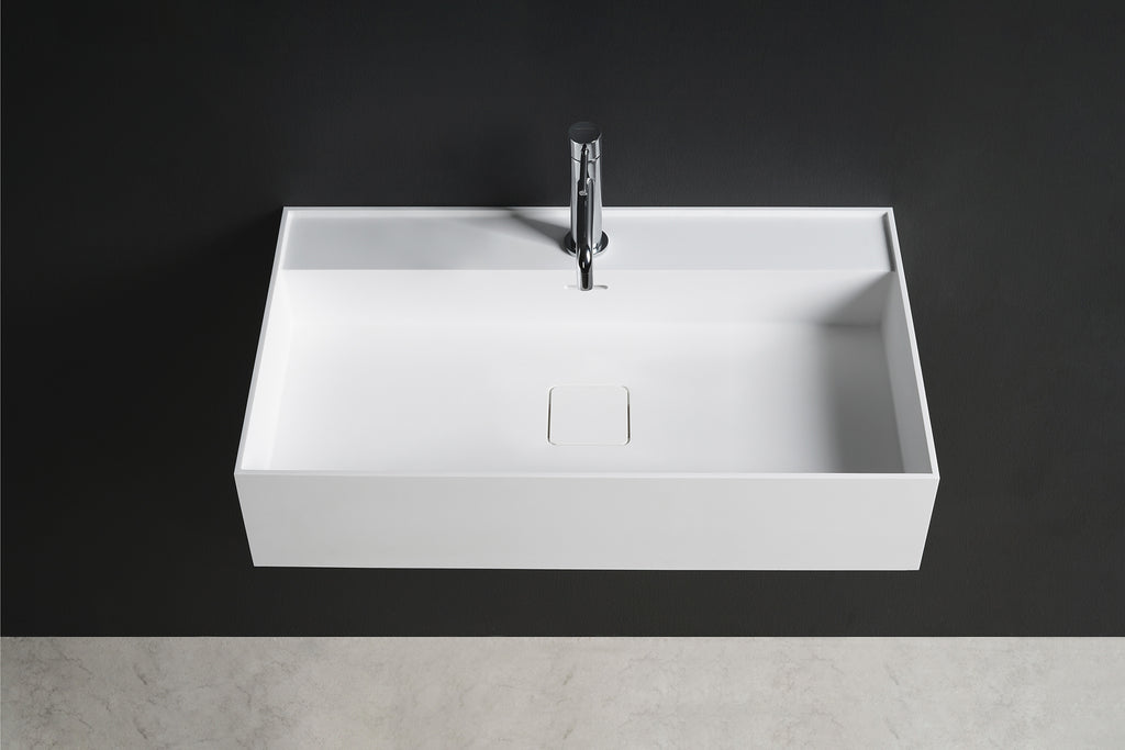 INFINITE | CUBE-X WM 70 | Wall Mount Washbasin | INFINITE Solid Surfaces