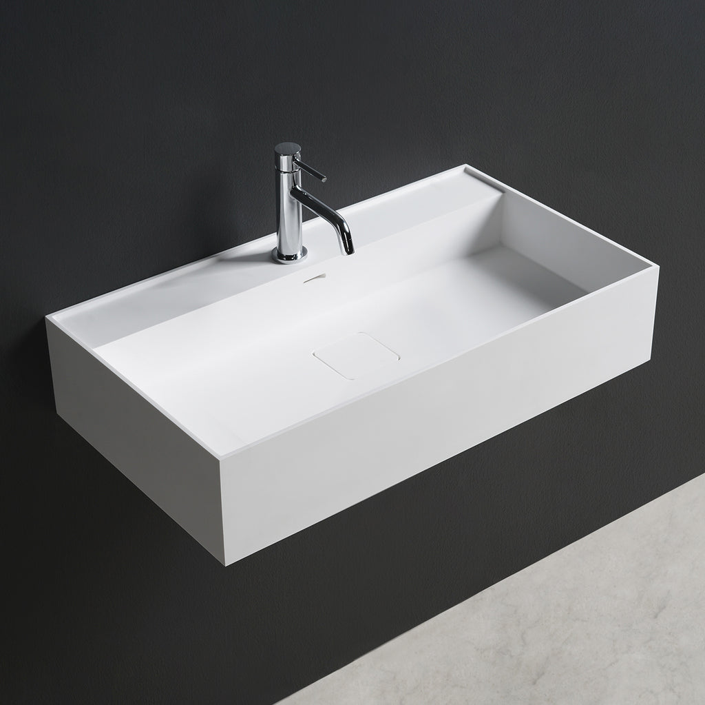 INFINITE | CUBE-X WM 70 | Wall Mount Washbasin | INFINITE Solid Surfaces