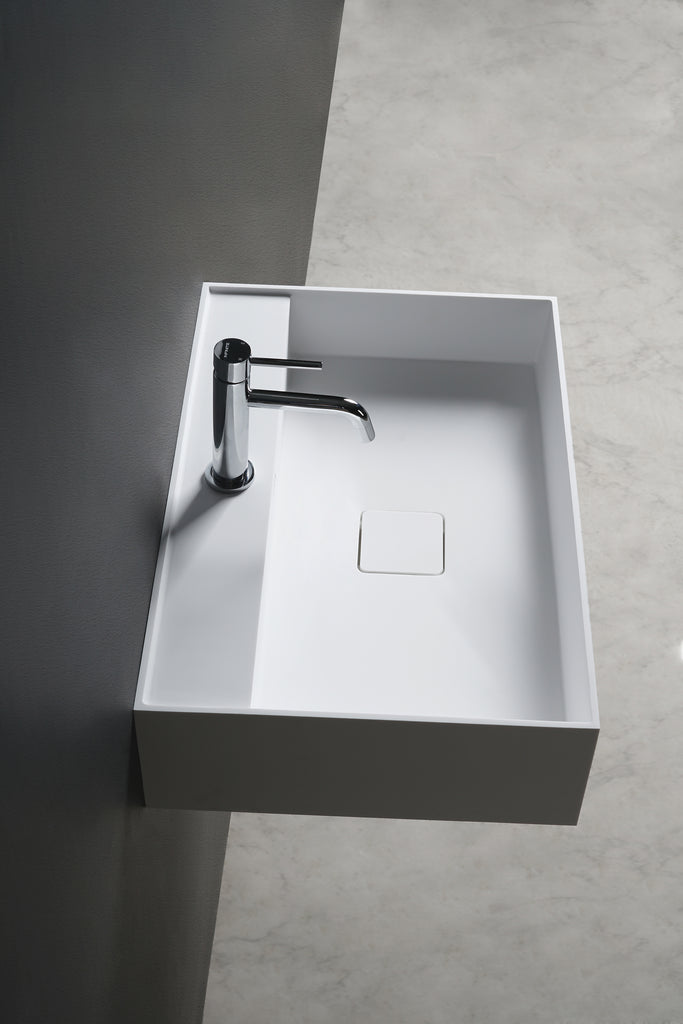 INFINITE | CUBE-X WM 70 | Wall Mount Washbasin | INFINITE Solid Surfaces