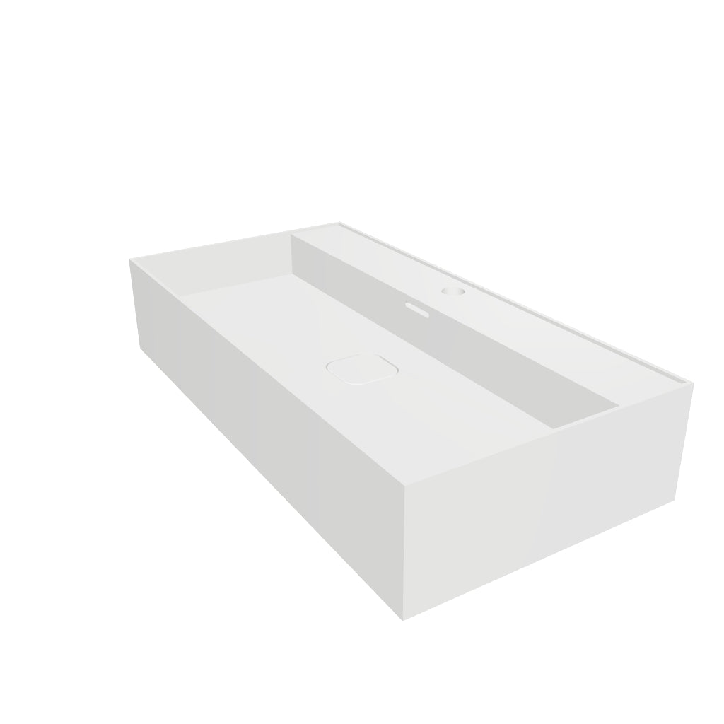 INFINITE | CUBE-X WM 80 | Wall Mount Washbasin | INFINITE Solid Surfaces