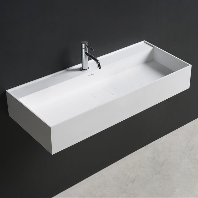 INFINITE | CUBE-X WM 90 | Wall Mount Washbasin | INFINITE Solid Surfaces