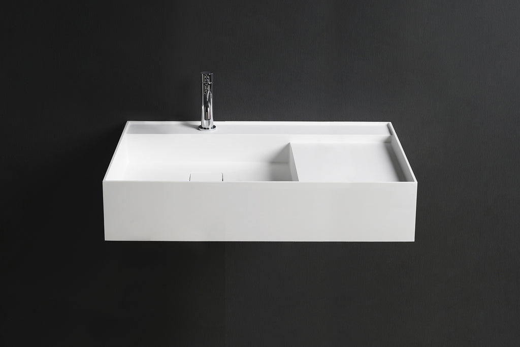 INFINITE | CUBE-X WM 90L | Wall Mount Washbasin | INFINITE Solid Surfaces