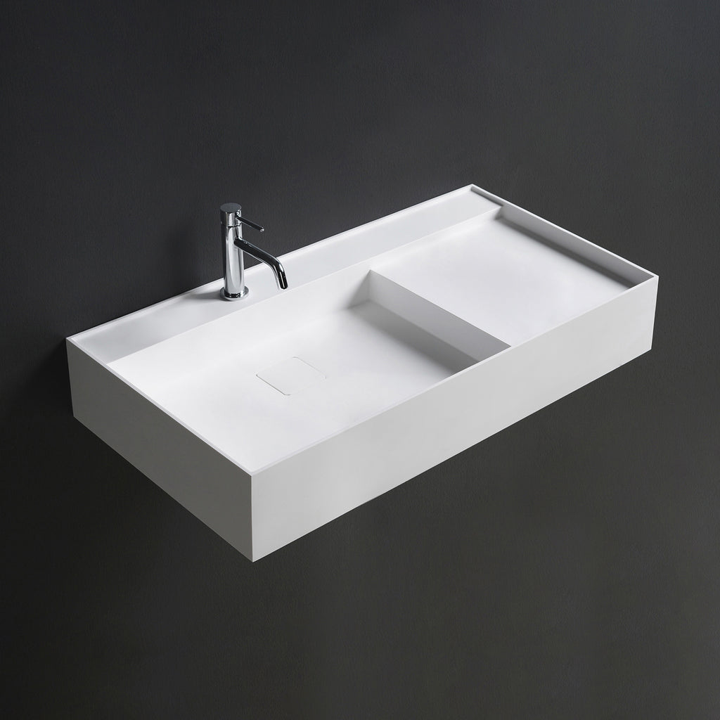 INFINITE | CUBE-X WM 90L | Wall Mount Washbasin | INFINITE Solid Surfaces