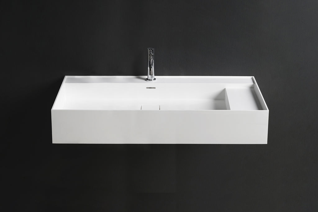 INFINITE | CUBE-X WM 120L | Wall Mount Washbasin | INFINITE Solid Surfaces