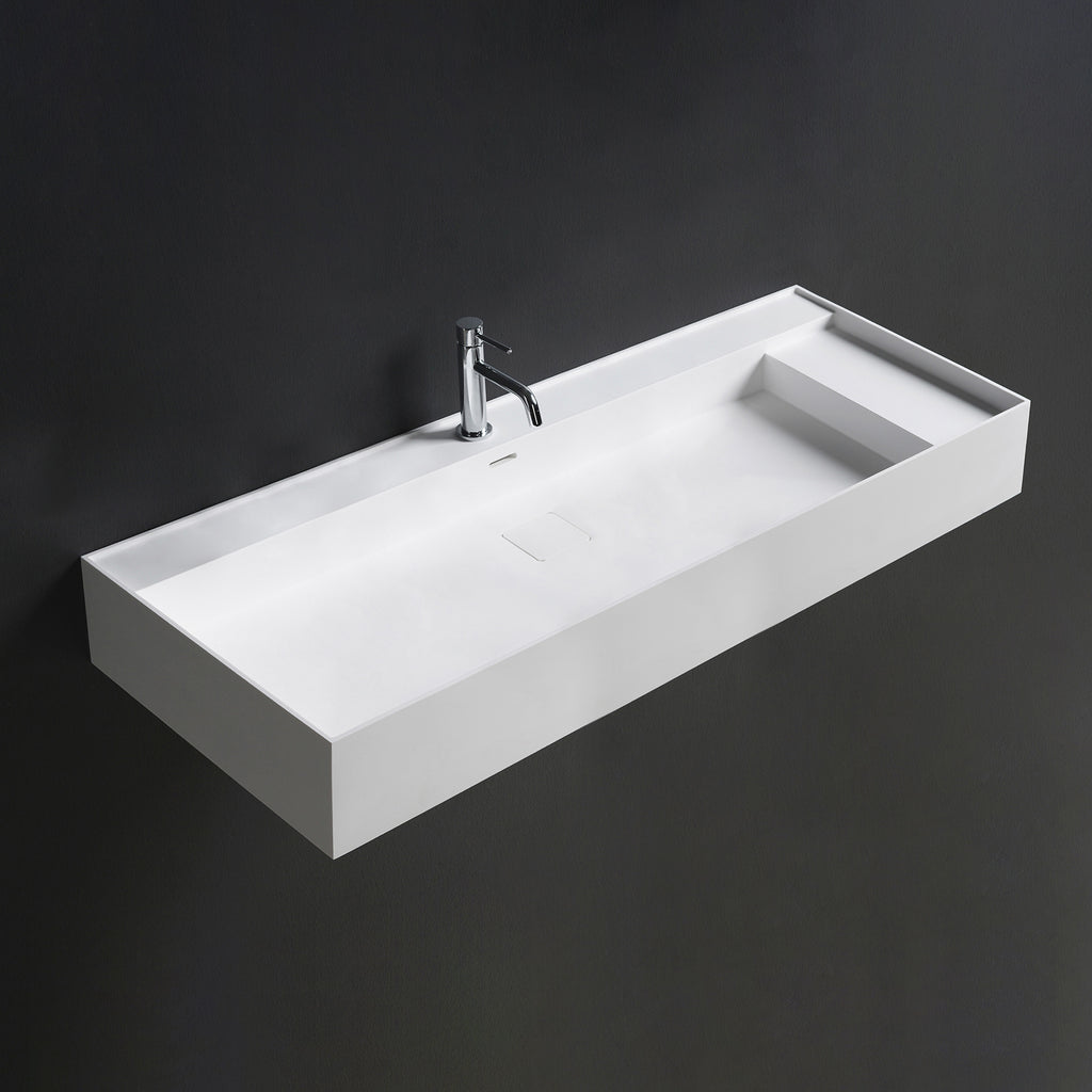 INFINITE | CUBE-X WM 120L | Wall Mount Washbasin | INFINITE Solid Surfaces