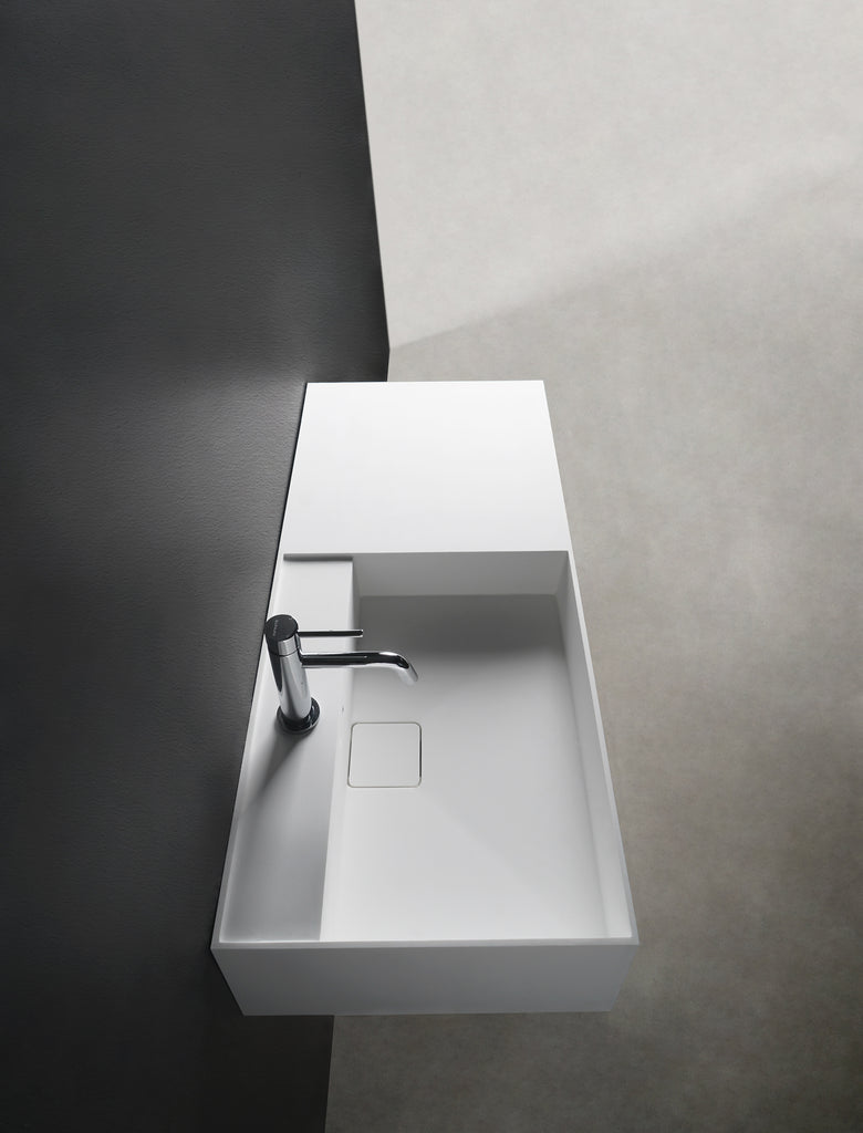 INFINITE | CUBE-X WM 90L with Drawer | Wall Mount Washbasin | INFINITE Solid Surfaces