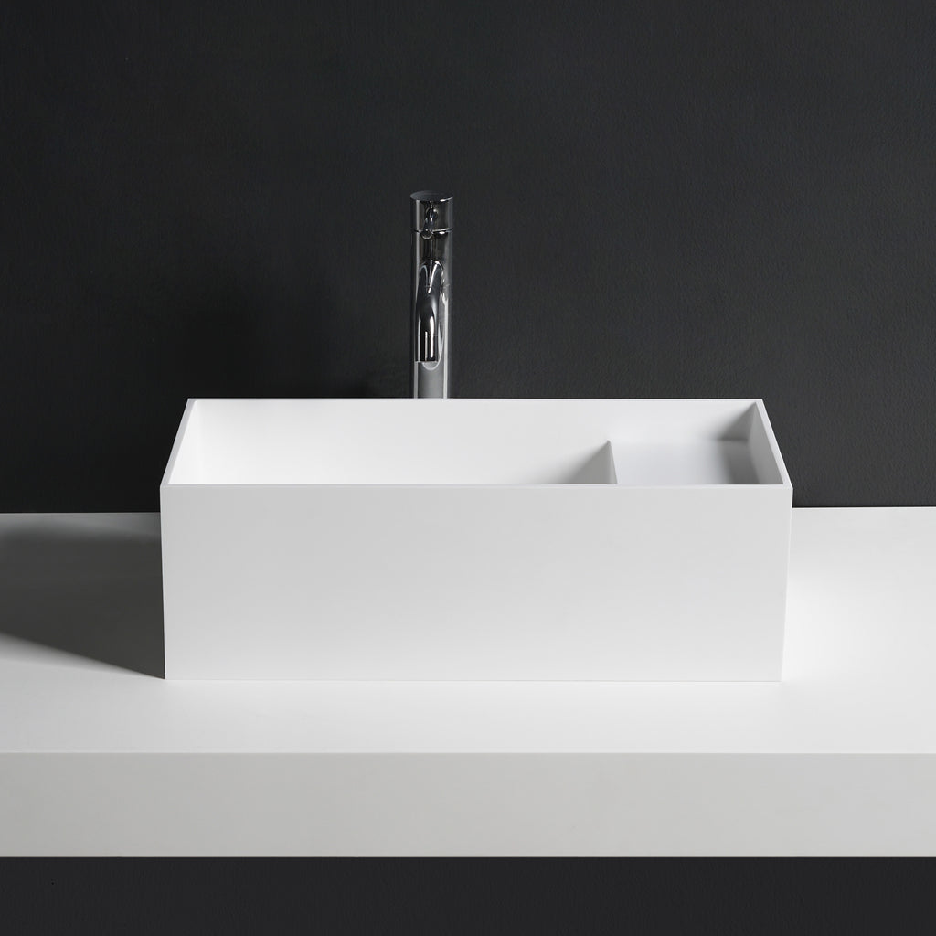 INFINITE | CUBE-X 50 Overcounter Washbasin | INFINITE Solid Surfaces