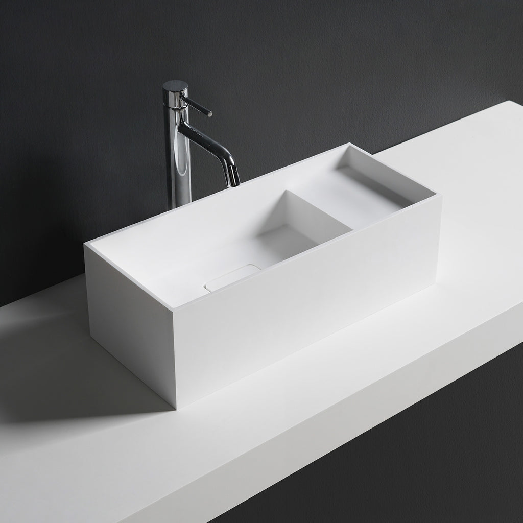 INFINITE | CUBE-X 50 Overcounter Washbasin | INFINITE Solid Surfaces