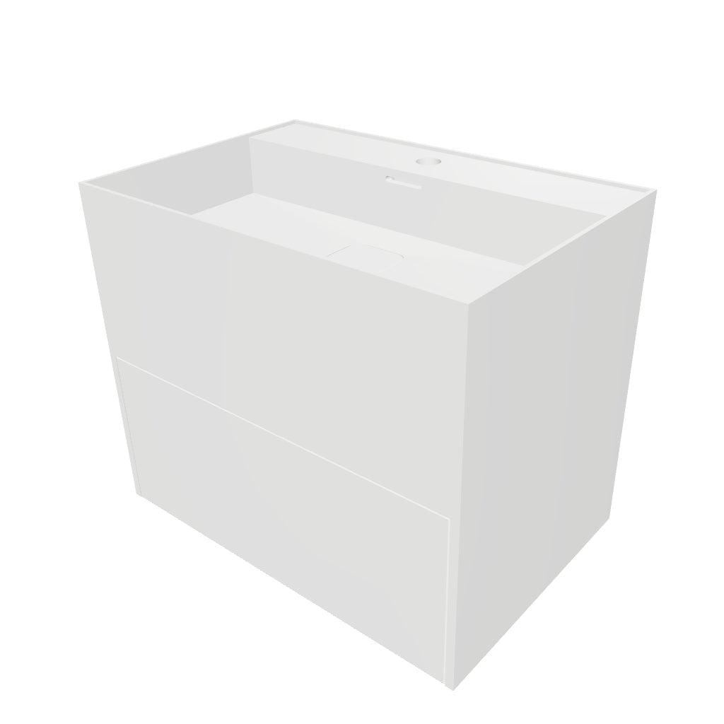 INFINITE | CUBE-X WM 60 with Drawer | Wall Mount Washbasin | INFINITE Solid Surfaces
