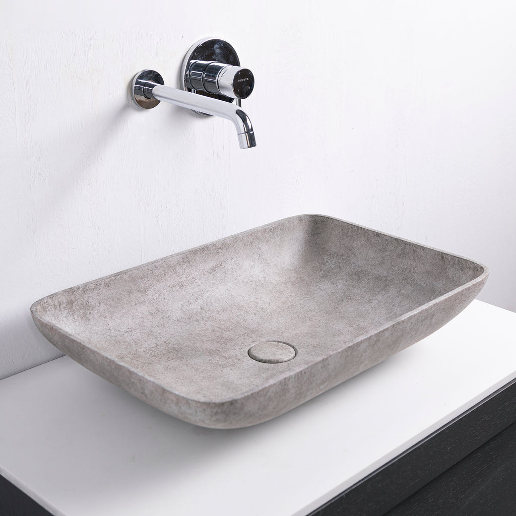 INFINITE | CATANIA 56.5 Overcounter Washbasin | Concrete