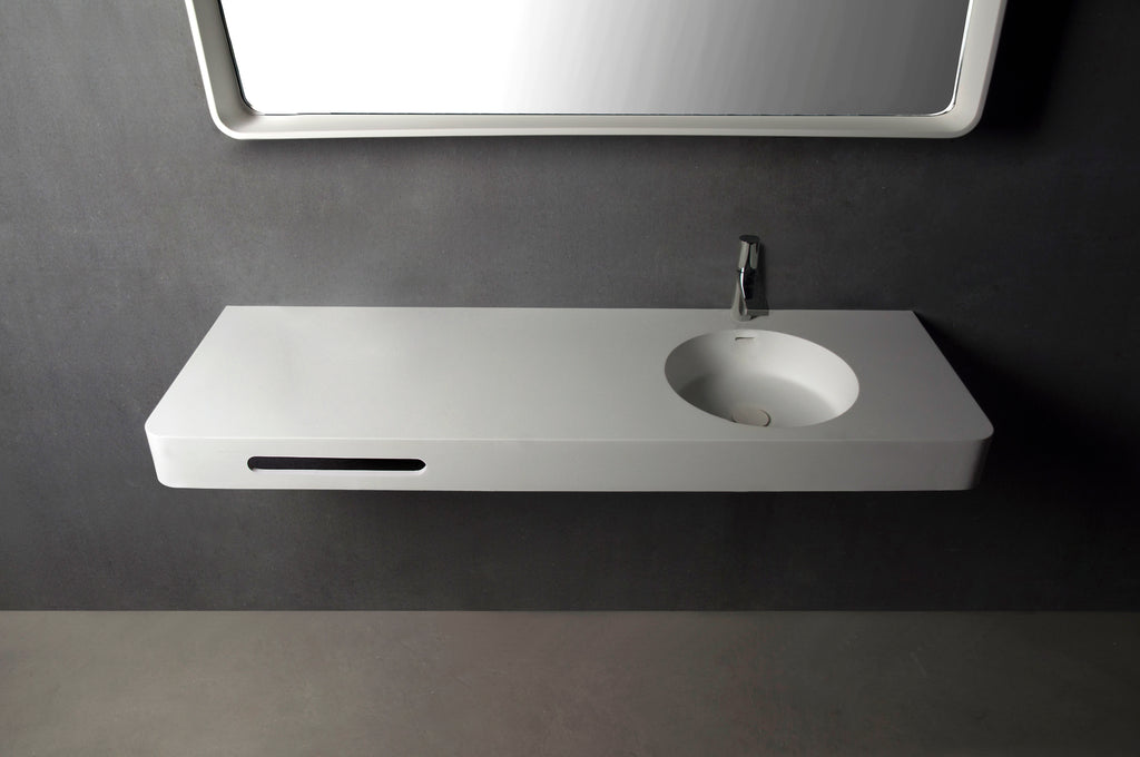 INFINITE | Cirque WM 120R | Wall Mount Washbasin | INFINITE Solid Surfaces